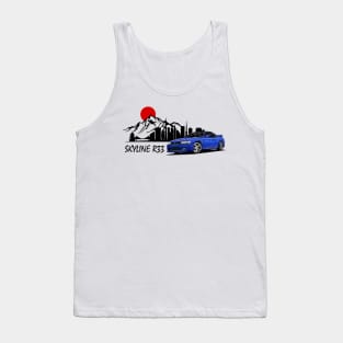 Nissan Skyline r33 GTR, JDM Car Tank Top